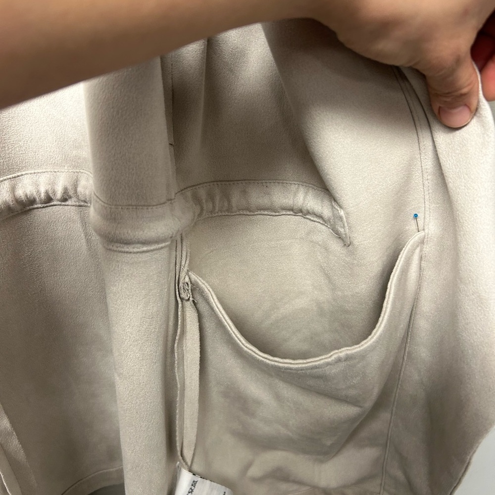 Thread & Supply Light Suede Cream Open Front Cardigan - Picture 8 of 11